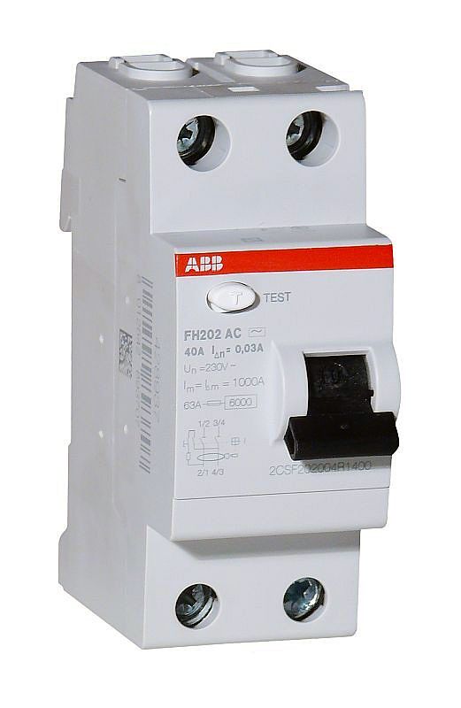 Выключатель дифференциального тока (УЗО) 2п 40А 300 мА FH202 (FH202 AC-40/0,3)